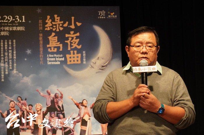 果陀劇場團長梁志民致力推動台灣原創音樂劇,被稱為音樂劇教父。(攝影:謝平平)