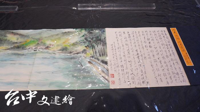 簡錦清水彩速寫與寫生日記。(攝影:謝平平)