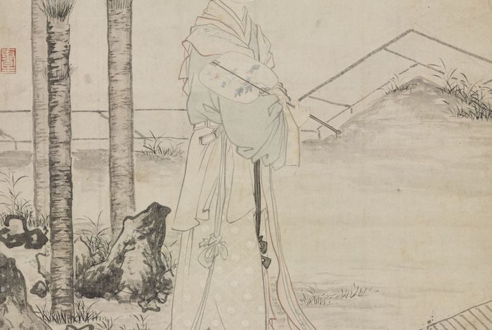 明 唐寅 班姬團扇圖(局部)(圖:國立故宮博物院)