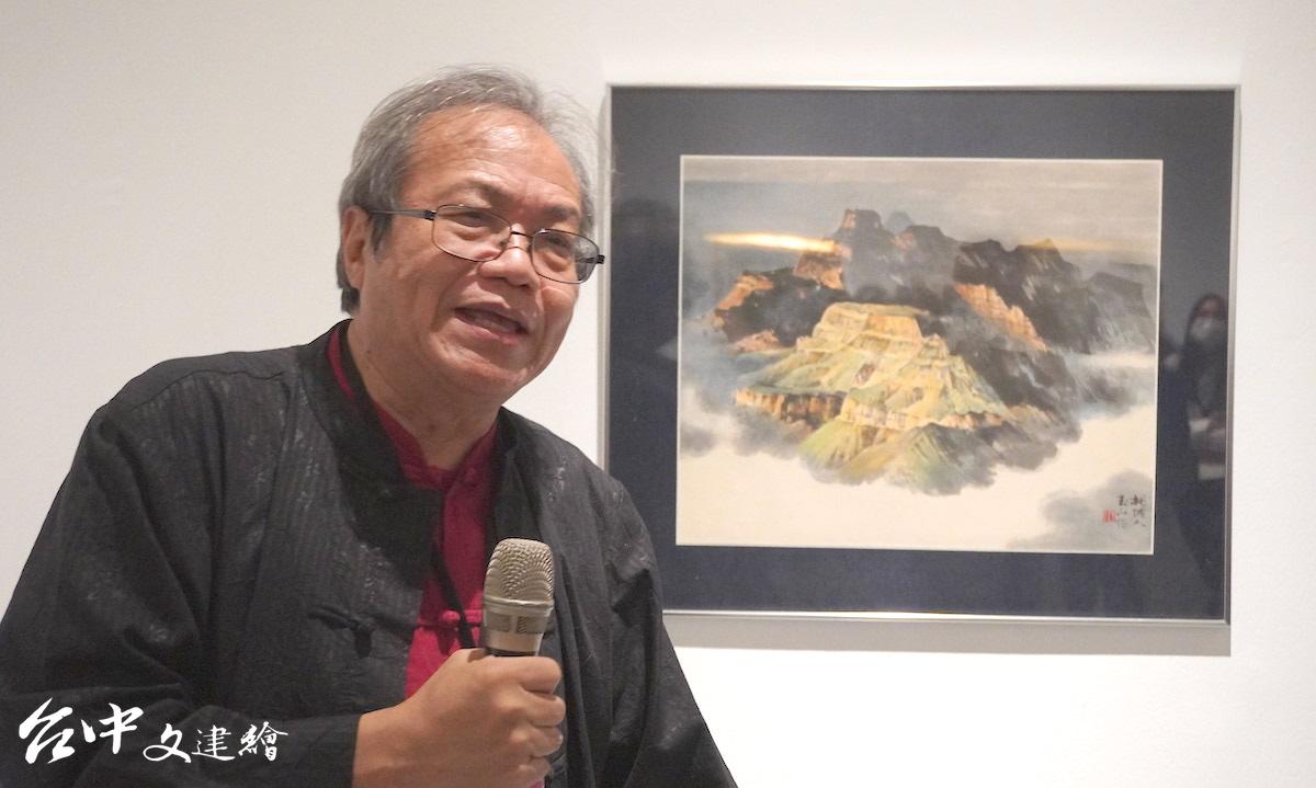 「海外存珍」策展人蕭瓊瑞。(圖:台中文建繪)