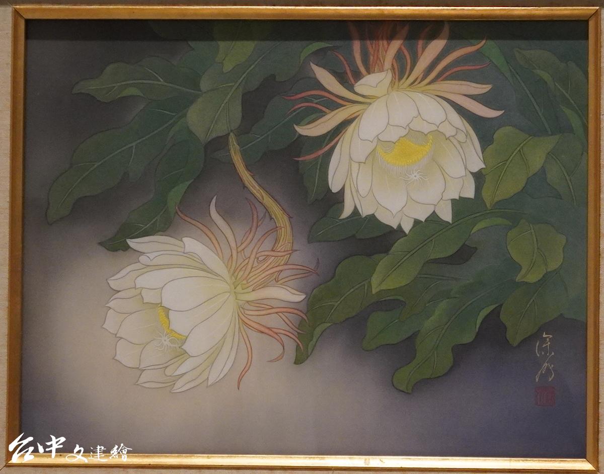 月下美人,許深州,1981,膠彩(翻攝:謝平平)