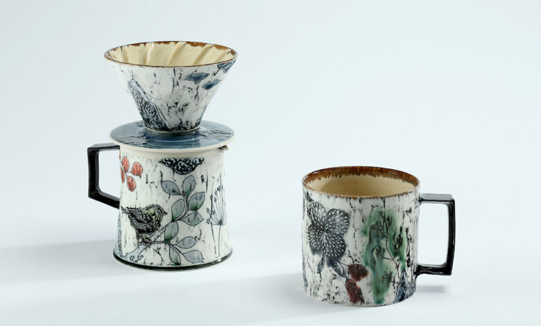 套件組首獎為柯有政《刻花咖啡》濾杯組。(圖:陶博館)