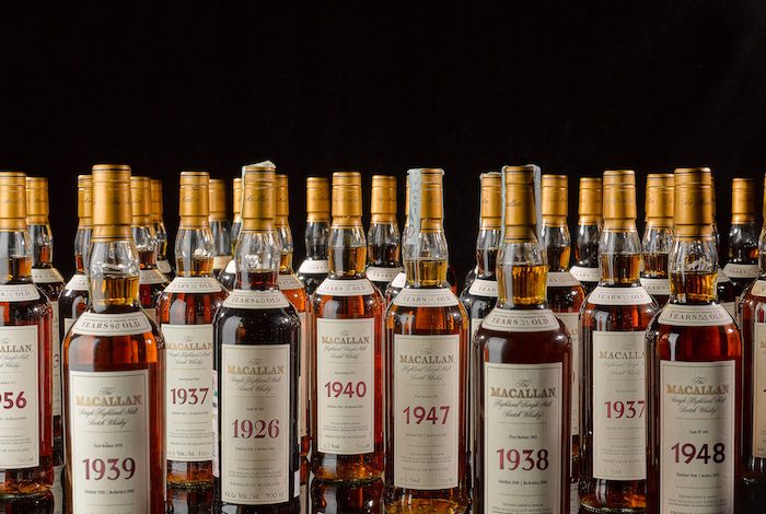 頂級威士忌之麥卡倫(The Macallan )珍稀系列(Fine and Rare Miniature)。(圖:蘇富比提供)