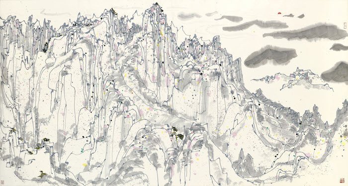 吳冠中《日照群峰》(圖:蘇富比拍賣)