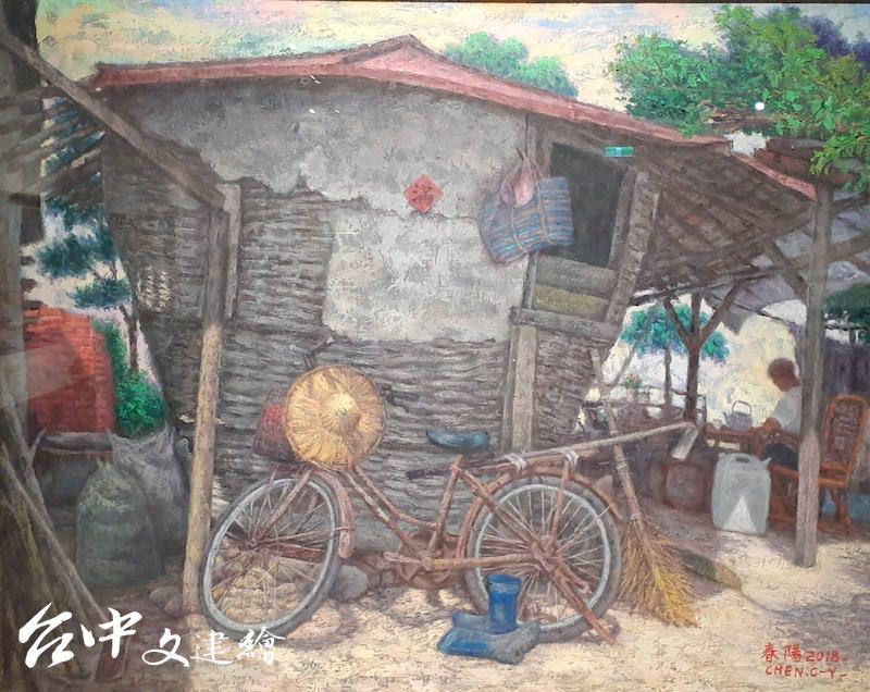 陳春陽,〈午後時光〉,30F,2018。(攝影:謝平平)