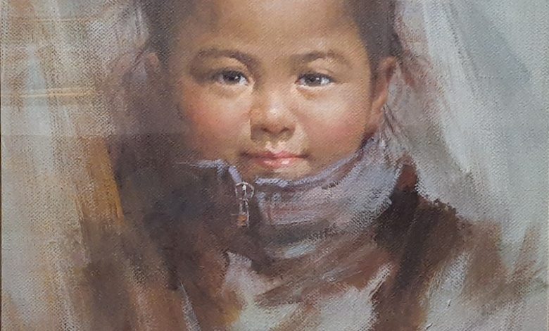 楊居澧,〈塞納河畔〉,10F,2013。(攝影:謝平平)