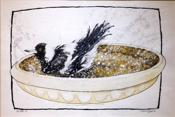 Deanna Doyle〈沐浴 II The bath II〉,2018,38 X 56 公分。