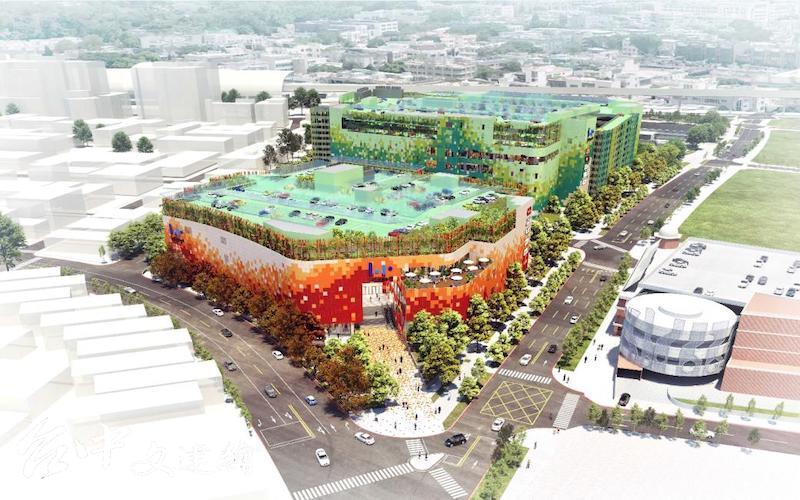 台中 Lalaport 全區鳥瞰圖。(圖:業者提供)
