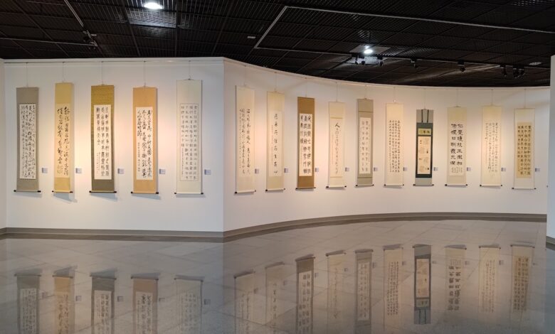 台中市書法學會2023年會員聯展「書法共好時代」於屯區藝文中心舉行。(攝影:謝平平)