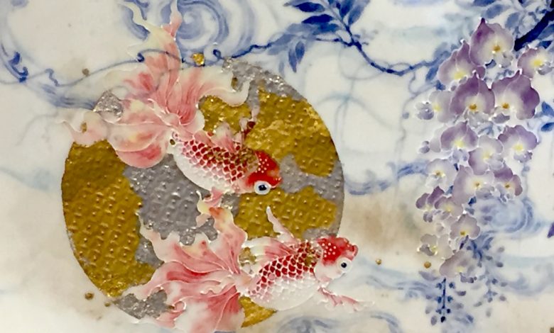 郭淑娟作品「紫綬金章」局部。(圖:台中文建繪)